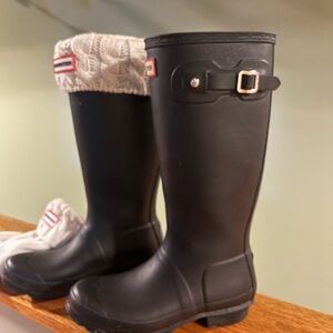 Girl’s Hunter Boots with knit/winter insert